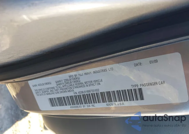 4S3BL616997231652: 43612583