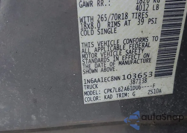 1N6AA1EC8NN103653: 43612615