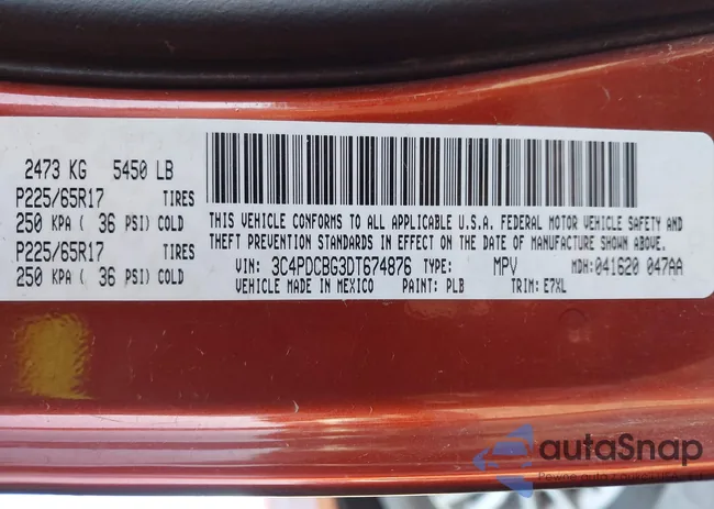 3C4PDCBG3DT674876: 43612769