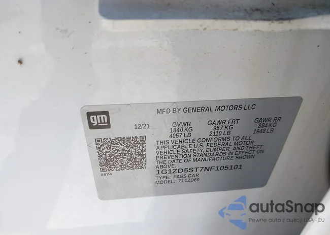 1G1ZD5ST7NF105101: 43612094