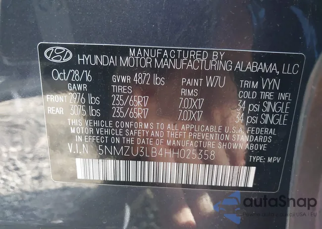 5NMZU3LB4HH025358: 43612111