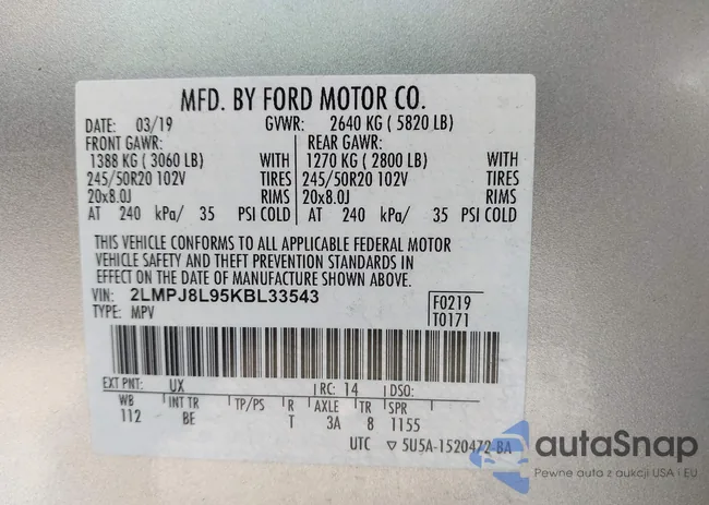 2LMPJ8L95KBL33543: 43612172