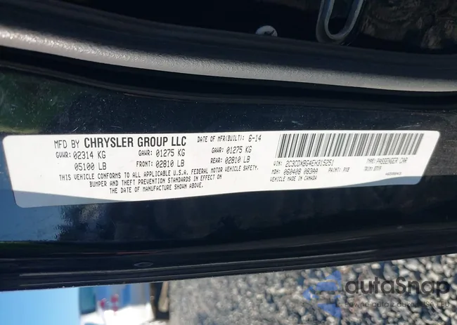 2C3CDXBG4EH315251: 43612195