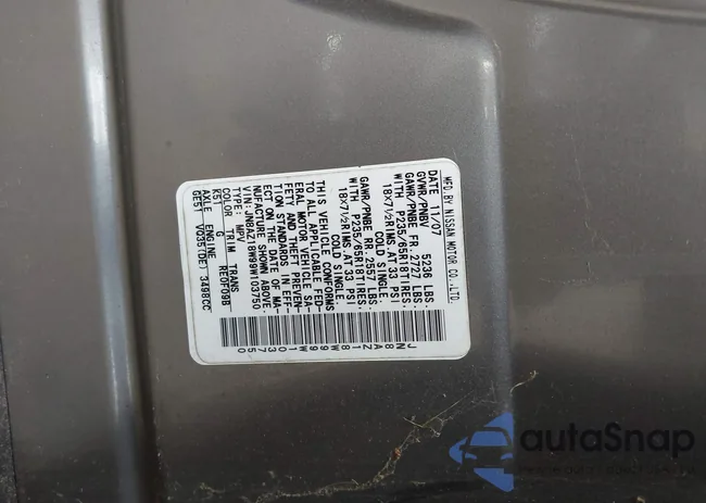 JN8AZ18W99W103750: 43612231