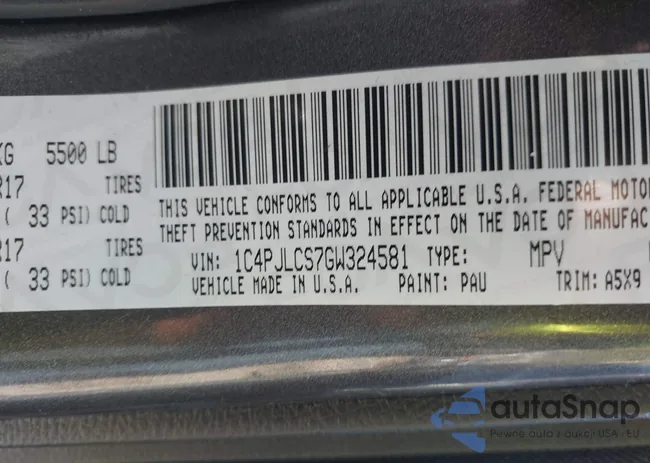 1C4PJLCS7GW324581: 43613356