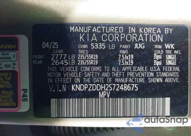 KNDPZDDH2S7248675: 43613586