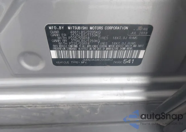 JA4AD3A3XKZ006853: 43613606