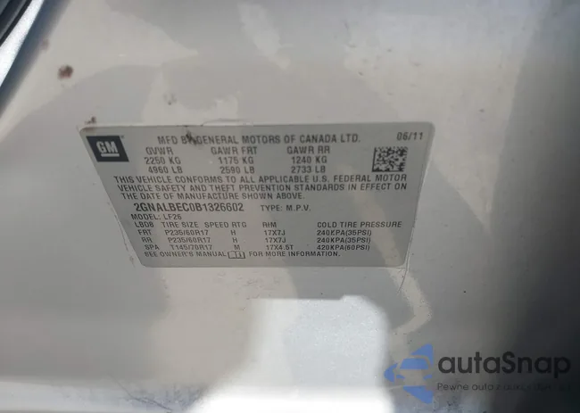 2GNALBECOB1326602: 43613657