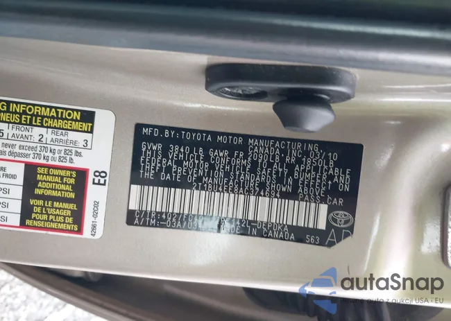 2T1BU4EE8AC374694: 43613811