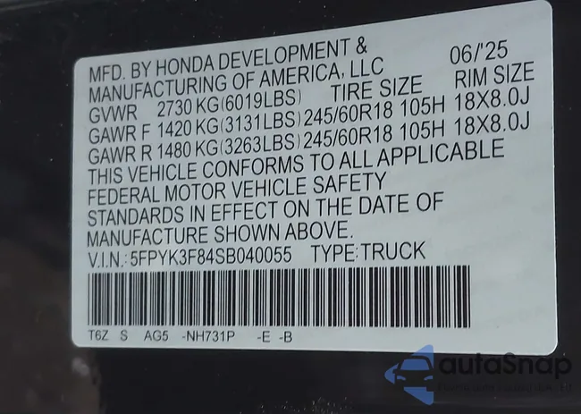 5FPYK3F84SB040055: 43613859