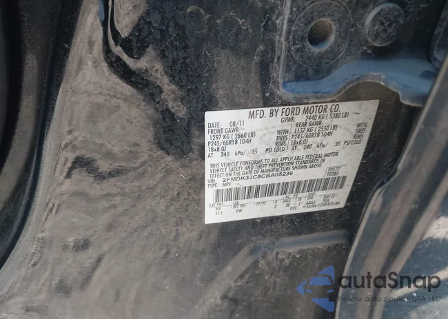 2FMDK3JC8CBA05239: 43613027