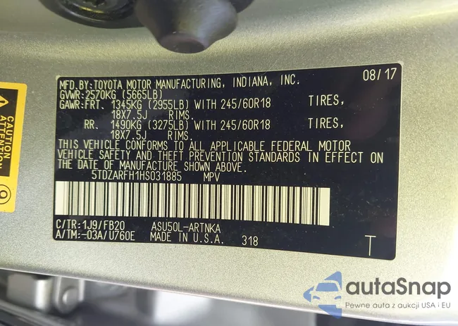 5TDZARFH1HS031885: 43614376