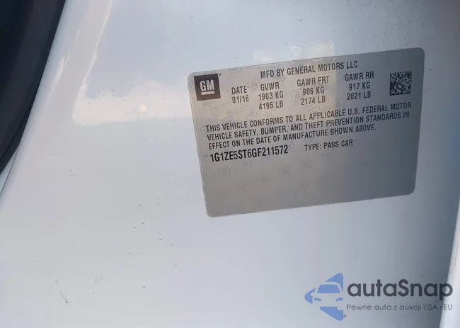 1G1ZE5ST6GF211572: 43614547