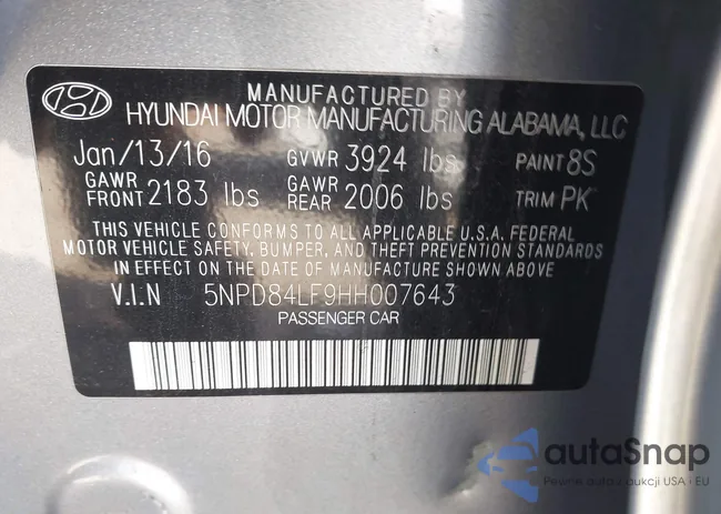 5NPD84LF9HH007643: 43614553