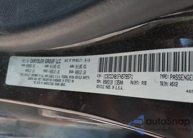 1C3CCCAB1FN579571: 43614619