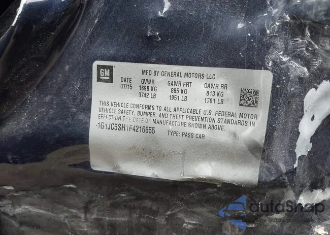 1G1JC5SH1F4216655: 43614641