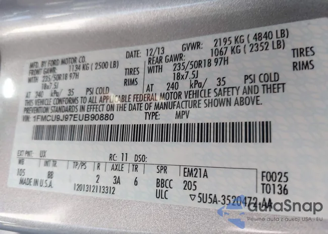 1FMCU9J97EUB90880: 43614693