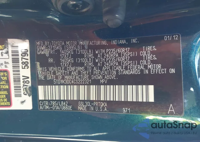 5TDYK3DC4CS222321: 43614760