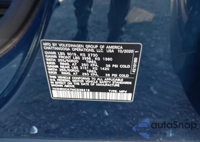 1V2HR2CA7MC538416: 43614112