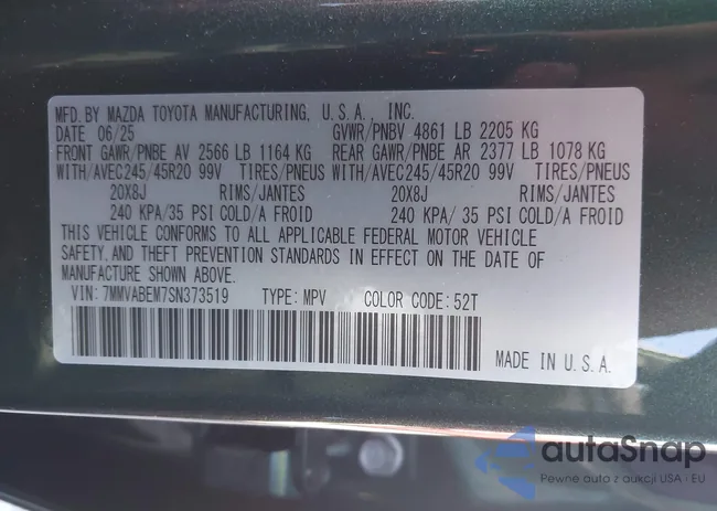 7MMVABEM7SN373519: 43615327