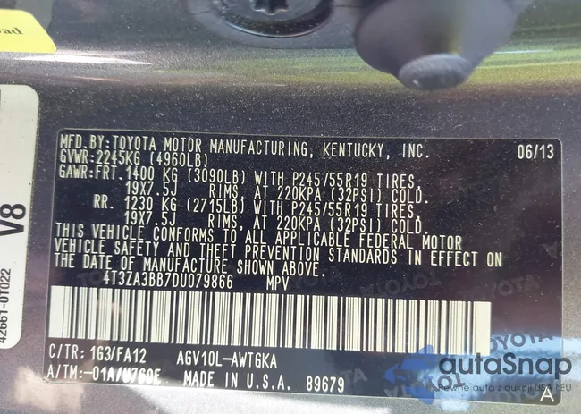 4T3ZA3BB7DU079866: 43615355