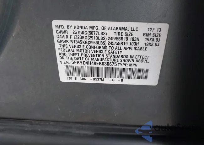 5FRYD4H49EB030675: 43615422