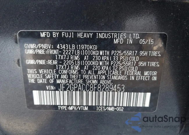 JF2GPACC8F8289453: 43615440