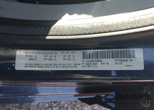 1C3LC66K87N689853: 43615612