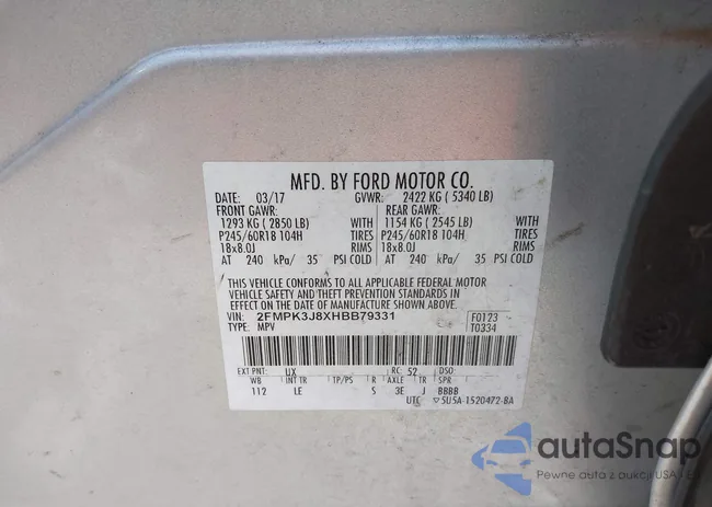 2FMPK3J8XHBB79331: 43615671