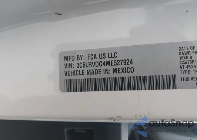 3C6LRVDG4ME527924: 43615710