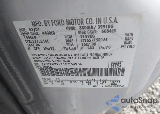 1FTNX21L11EC64256: 43615729