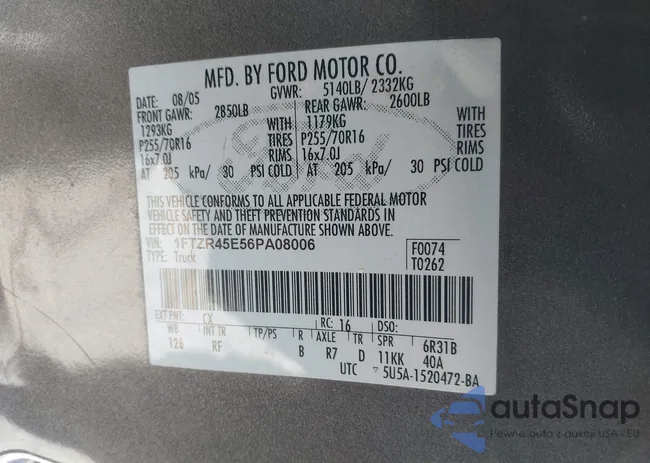 1FTZR45E56PA08006: 43615756