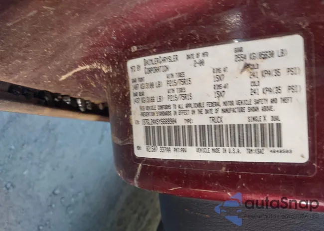 1B7GL2AX5YS689904: 43615793