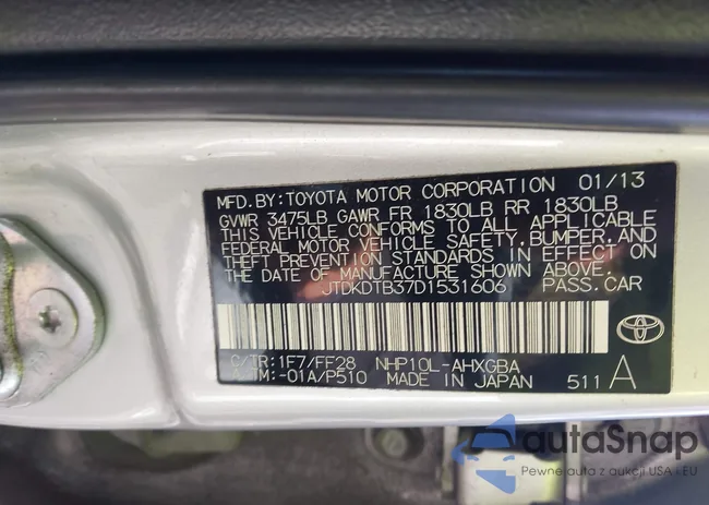 JTDKDTB37D1531606: 43615852