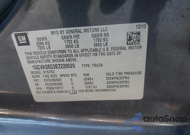 1GCVKSEC0EZ228629: 43615053