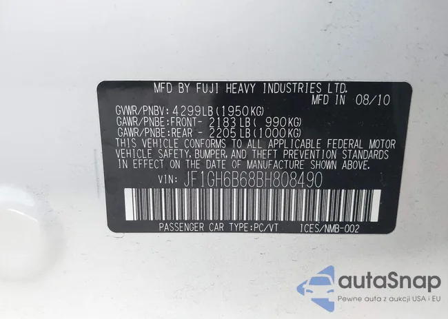JF1GH6B68BH808490: 43615081