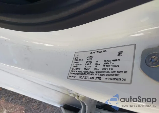 5YJ3E1EB6NF137113: 43615174