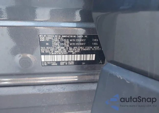 2T3W1RFV1RC301837: 43615226