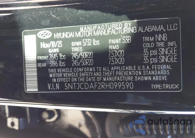 5NTJCDAF2RH099590: 43616549