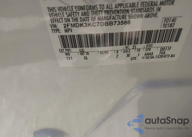 2FMDK3KC7DBB73566: 43615981