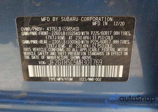 JF2GTHSC5MH301769: 43616017