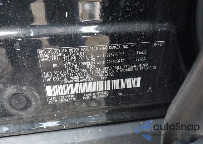 2T3MWRFV6LW097034: 43616045