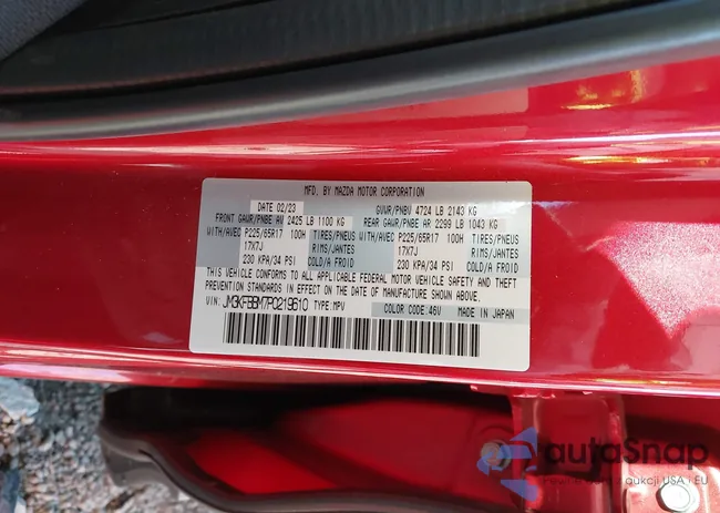 JM3KFBBM7P0219610: 43616077