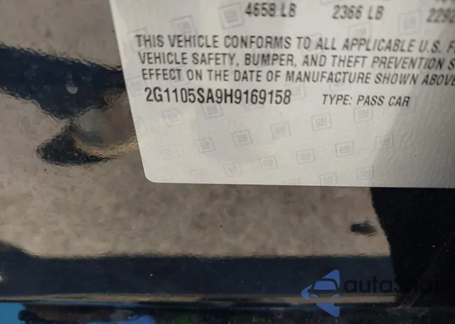 2G1105SA9H9169158: 43616112