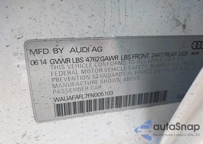 WAUAFAFL7FN005103: 43617802