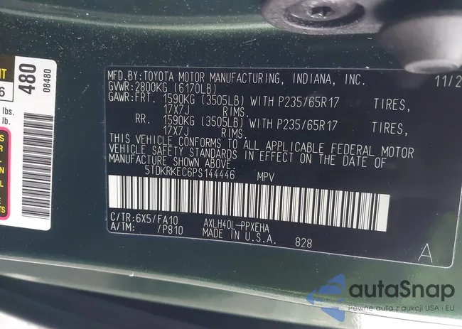 5TDKRKEC6PS144446: 43617860