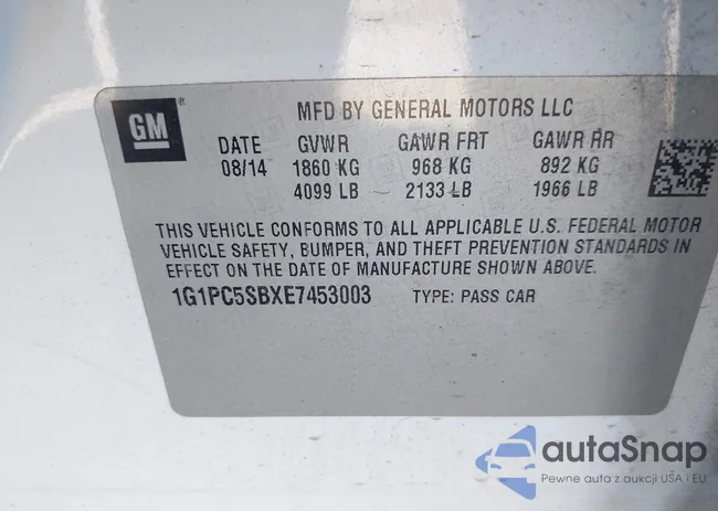 1G1PC5SBXE7453003: 43616971