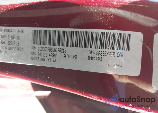 1C3CCCAB6GN176218: 43617014