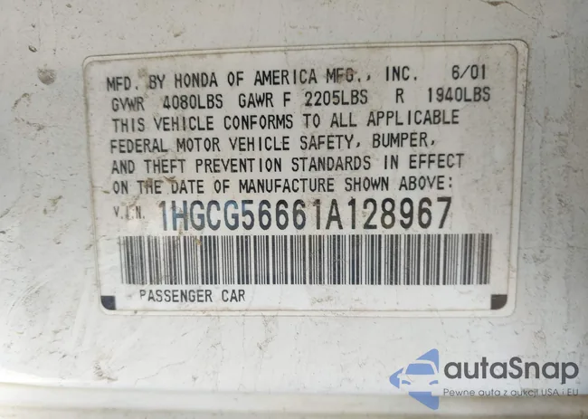 1HGCG56661A128967: 43617114