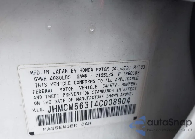 JHMCM56314C008904: 43617217